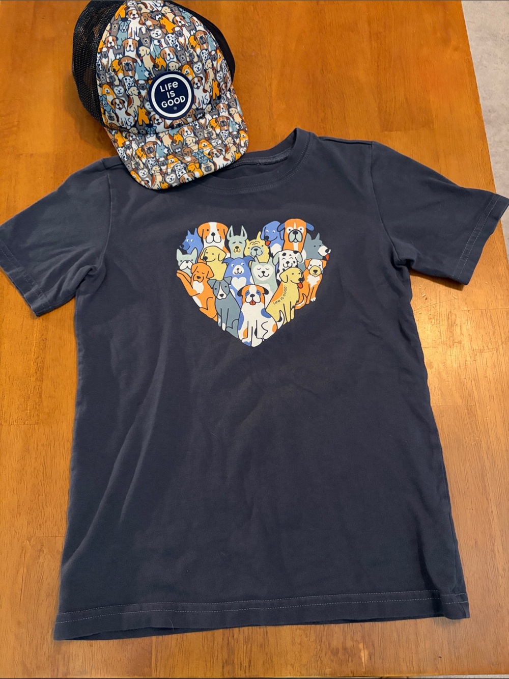 Life Is Good Navy Short-Sleeve Tee with Matching Baseball Cap